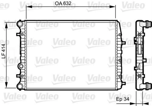Valeo 732864  Su Radyatörü Polo IV 02- 1.4 16V 1.6 16V 1.4 TDI 1.9 Sdı 1.9 TDI Fox 05- 1.2I 02- Ibiza Isıtma Soğutma Sist. 38035212 ürün görseli 1