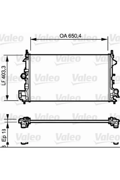 Valeo 734981 Su Radyatörü Vectra C 06- 1.6 6v 1.8 16v Mt Ac Sıgnum 02- 1.8 16v Mt Ac ürün görseli 1