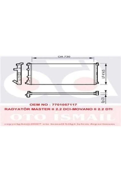 Valeo 732917  Su Radyatörü Master Iı 98- 2.5 Dcı / Movano A 03- 2.5 Dtı ürün görseli 1