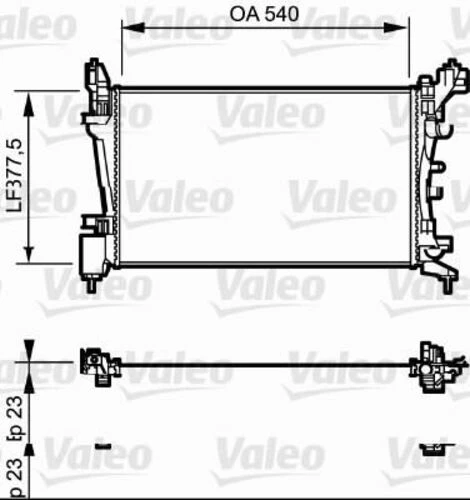 Valeo 735097  Su Radyatörü Grande Punto 08- 1.3 Mjtd Mt / Corsa D 06- 1.0 12V 1.2 16V 1.4 16V Mt ürün görseli 1
