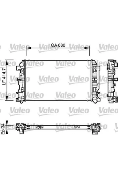 Valeo 734929 735084 Su Radyatörü Crafter 06- 2.0 Tdı 2.5 Tdı / Sprinter 06- W906 ürün görseli 1