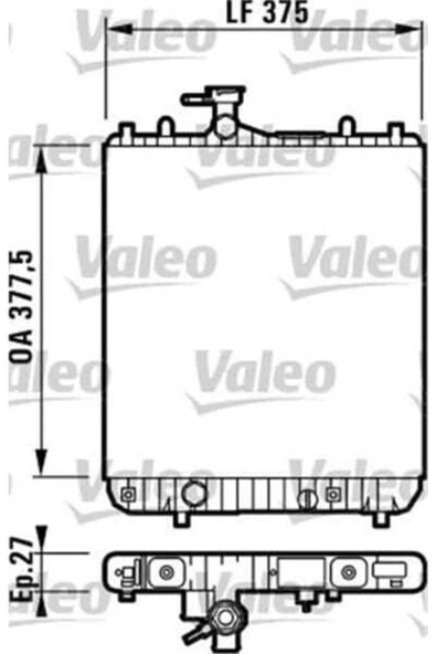 Valeo 732694  Su Radyatörü Agila A 00- 1.0 12v 1.2 16v Mt / Justy Iıı 03- 1.3 16v 1.5 16v Mt / Ignıs ürün görseli 1