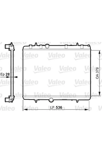 Valeo 735608  Su Radyatörü 307 00- 308 07- 407 04- 3008 09- 5008 09- 1.6 HDI 1.6 Thp 1.6 10- 38035462 ürün görseli 1