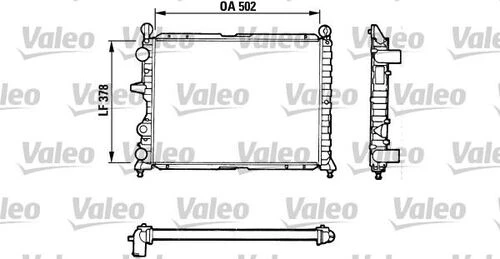 Valeo 811071  Su Radyatörü Tempra 90-93 1.4 1.6 Enj. Tipo / 155 92- 1.7Ts 1.8Ts 2.0Ts ürün görseli 1