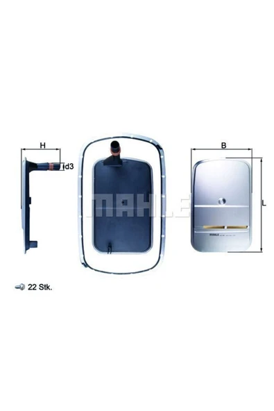 Mahle HX165KIT Şanzıman Filtre Bmw E46-E39-X3 E83 00-06 ürün görseli 1