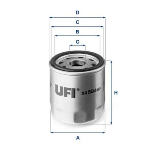 UFI 23.584.00  Yağ Filtresi Ducato III / Boxer III / Jumper III / Transit V347 14- ürün görseli 1