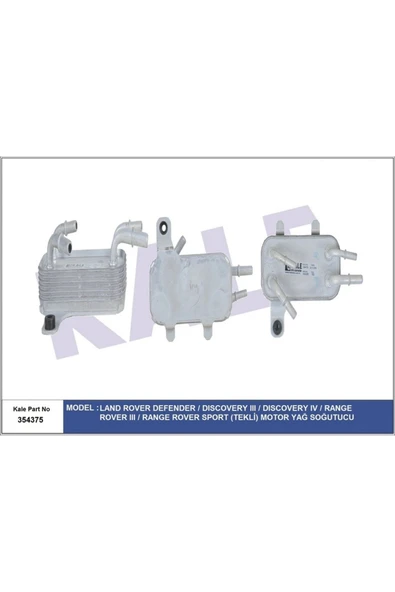 Kale 354375 Yağ Soğutucu Soğutucu Defender-dıscovery Iıı-dıscovery Iv-range Rover Iıı-range Rover Uyumlu ürün görseli 1