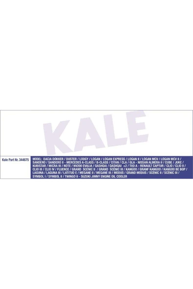 Kale 344675  YAĞ SOĞUTUCUSU CLIO II 01- 1.5 DCI 100BG CLIO III 05- ürün görseli 1
