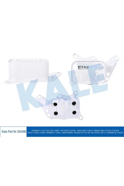 Kale 354490  YAĞ SOĞUTUCU (KÜTÜK) C4 I C5 III DS4 DS5 JUMPY SCUDO ürün görseli 1