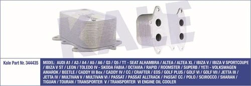 Kale 344435  YAĞ SOĞUTUCUSU GOLF VI 08- JETTA III 05- JETTA IV 10- ürün görseli 1