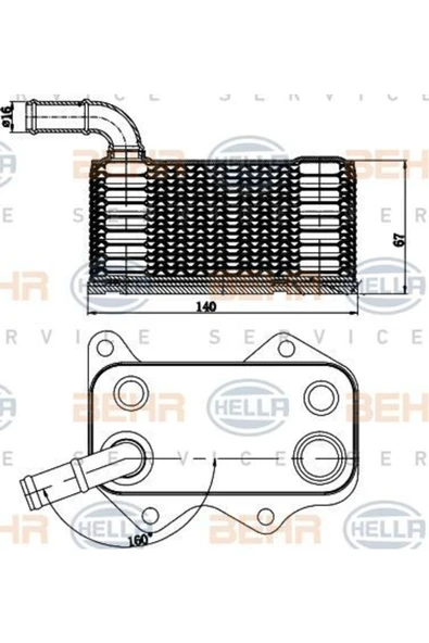 Mahle CLC174000S Yağ Soğutucu 04-11 Golf V Jetta Passat 2.0FSI-TFSI ürün görseli 1