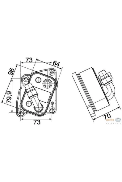 Mahle CLC107000P Clc107000p Yağ Soğutucu Petek (96×64×50) E81 E88 E46 E90 E91 N45 B16 A (eno:8mo376755491) ürün görseli 1