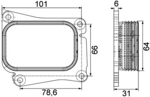 Mahle CLC111000S -knecht-behr Clc111000s Yağ Soğutucusu Mercedes M271 W203 Cl203 S203 W204 S204 C209 W211 W212 R171 2711880101 ürün görseli 1