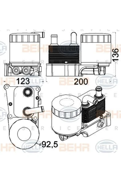 Mahle CLC191000S Clc191000s Yağ Soğutucu (170×230) Ford Focus 1.8 Tdcı.98- (eno:8mo376797071) ürün görseli 1