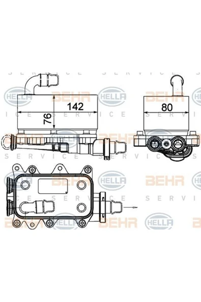 Mahle CLC18000P Clc18000p Şanzıman Yağ Soğutucu (142×80×76) E60 E61 E63 E65 E83 M47 D20 (204d4) (eno:8mo37672 ürün görseli 1
