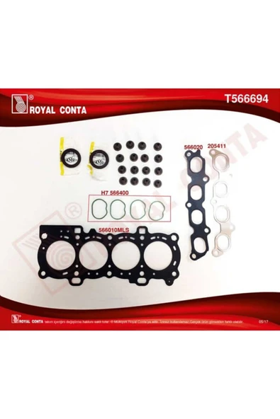 Royal T566694 MOTOR TAKIM CONTA ÜST  KEÇELI + SUBP.LAST ürün görseli 1