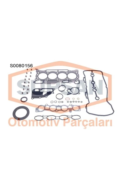 Supsan S0080156 MOTOR TAKIM CONTA NİSSAN QASHQAİ 1.6 16V ENG. (HR1 6) KEÇELİ, SUPAP LASTİKLİ - SİLİNDİR KAPAK CONTAL ürün görseli 1