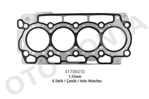 Otoconta 41706010 OTO CONTA  SİLİNDİR KAPAK CONTASI ÇELIK MLS 1.55MM 6 DELI ürün görseli 1