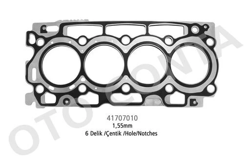 Otoconta 41707010 OTO CONTA  SİLİNDİR KAPAK CONTASI ÇELIK MLS 1.55MM 6 DELI ürün görseli 1