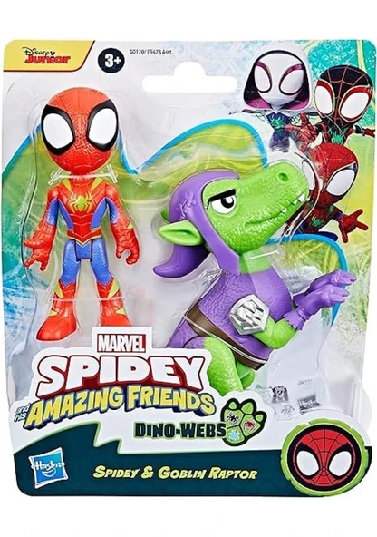 Spidey Dino Webs Spidey And Goblin Raptor F9478 G0120 Lisanslı Ürün ürün görseli 1