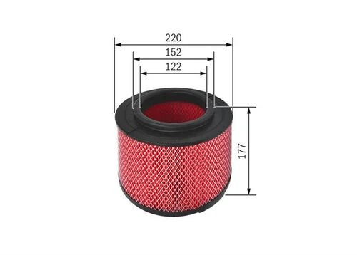 Bosch F026400344 HAVA FİLTRESİ RANGER 06- / HILUX VIGO 06- / MAZD ürün görseli 1