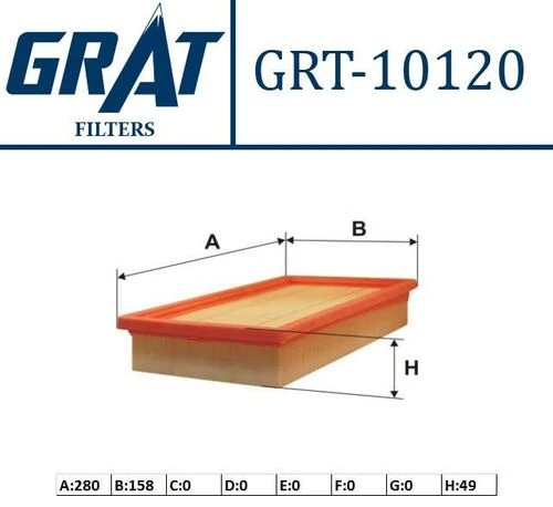 Grat 10120  HAVA FİLTRESİ STILO 01- 1.6 16V ürün görseli 1