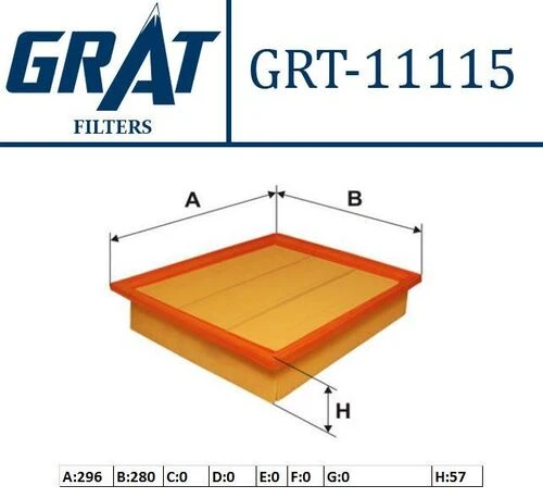 Grat 11115  Hava Filtresi Trafic II / Vivaro / Primaster 2.5 DCI 2.0 DCI 2.0 Cdtı ürün görseli 1