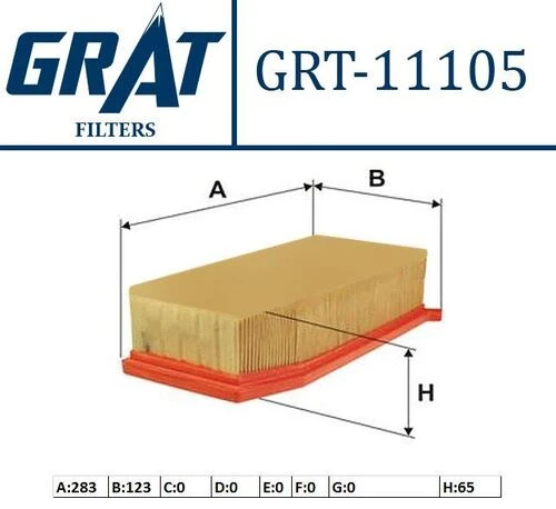 Grat 11105  HAVA FİLTRESİ CLIO IV CAPTUR / SANDERO DUSTER DOKKER 0 ürün görseli 1