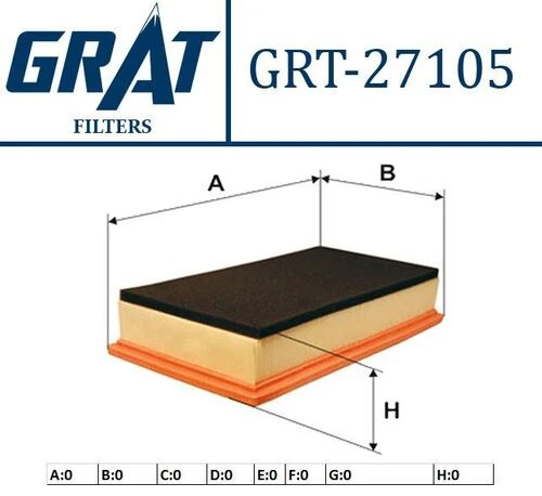 Grat 27105  Hava Filtresi 147 Gt 1.9 Jtd ürün görseli 1