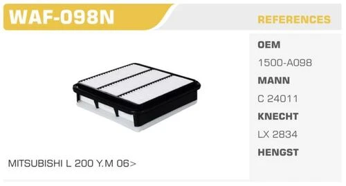 Winkel WAF -098N  HAVA FİLTRESİ L200 06-11 2.5 DI ürün görseli 1