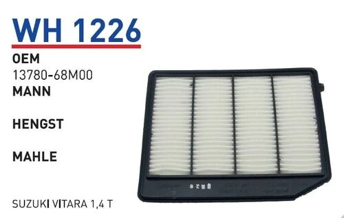 Wunder WH1226 HAVA FİLTRESİ - SUZUKi ViTARA 1,4 T ürün görseli 1