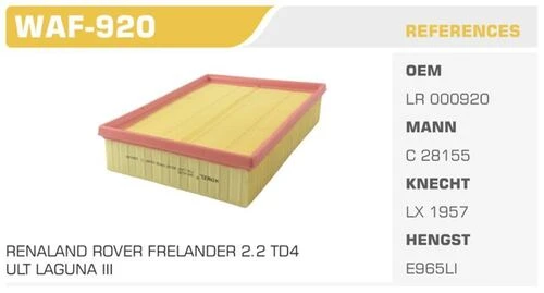 Winkel WAF Wınkel Waf-920 Hava Filtresi Freelander II 06- ürün görseli 1