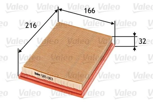 Valeo 585083  Hava Filtresi Ford Fiesta V 1.4 16V ürün görseli 1