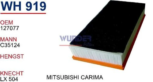 Wunder WH919 HAVA FİLTRESİ - MiTSUBiSHi CARiSMA ürün görseli 1