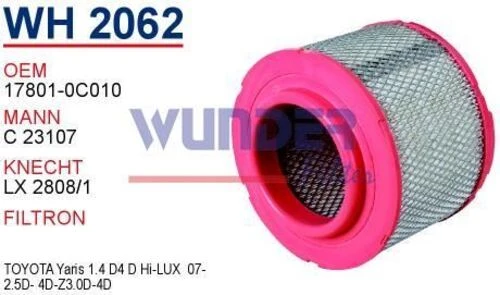 Wunder WH2062 HAVA FİLTRESİ - Toyota Uyumlu Hi-LUX 07- ürün görseli 1