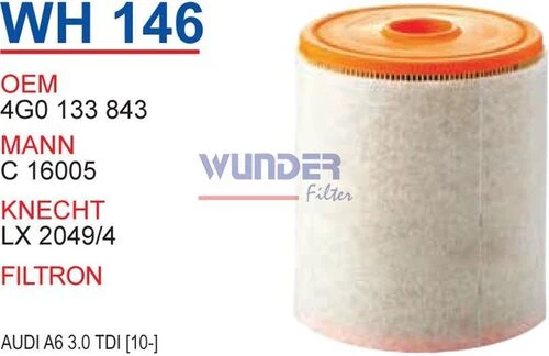 Wunder WH146 HAVA FİLTRESİ - A6 3.0 TDI (10-) ürün görseli 1
