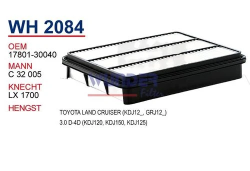 Wunder WH2084 HAVA FİLTRESİ - Toyota Uyumlu LAND CRUISER (KDJ12_, GRJ12_ ürün görseli 1