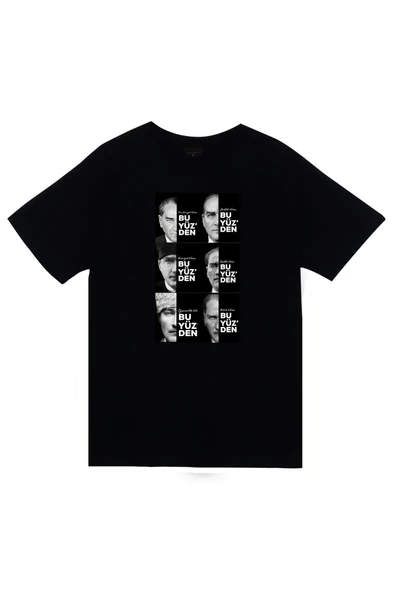 fame-stoned Gazi Mustafa Kemal Atatürk Baskılı Unisex %100 Pamuk T-shirt ürün görseli 1