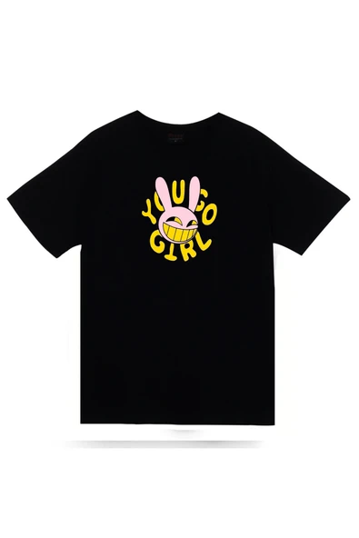 fame-stoned The Amazing Digital Circus Baskılı %100 Pamuk Unisex Siyah T-shirt ürün görseli 1