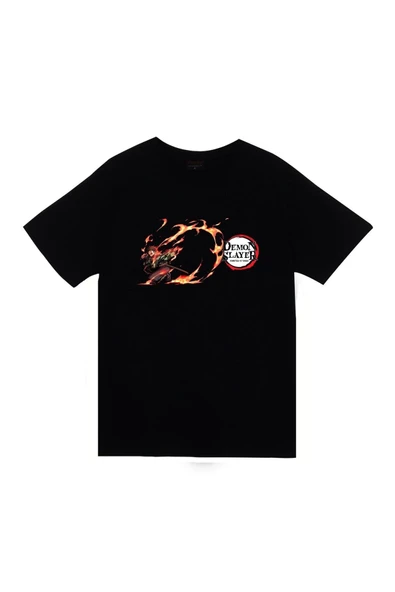 fame-stoned Damon Slayer Anime Baskılı Tshirt ürün görseli 1