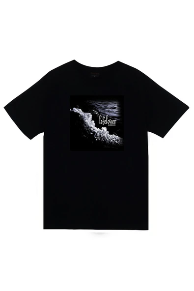 fame-stoned Lifelover Müzik Grubu Baskılı Unisex %100 Pamuk Siyah T-shirt ürün görseli 1