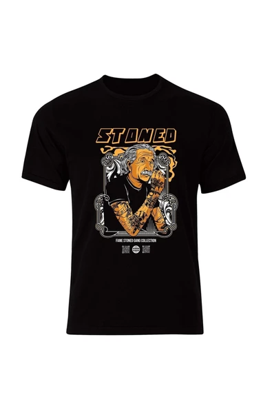fame-stoned Albert Einstein Baskılı Tişört ( Fame Stoned Gang Collection New Season Tshirt ) ürün görseli 1