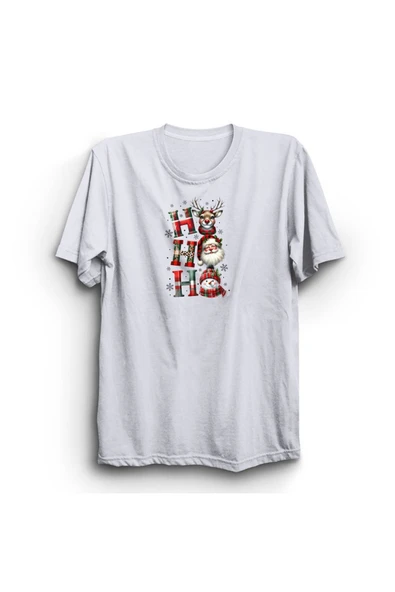 fame-stoned Ho Ho Ho Yılbaşı Temalı Baskılı Unisex T-Shirt ürün görseli 1