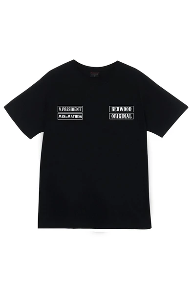 fame-stoned Sons Of Anarchy Baskılı Unisex %100 Pamuk Siyah T-shirt ürün görseli 1
