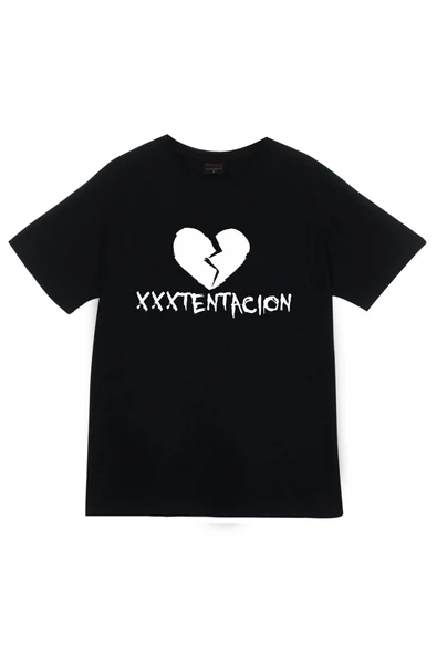 fame-stoned Xxxtentacion Baskılı Unisex %100 Pamuk Siyah T-shirt ürün görseli 1