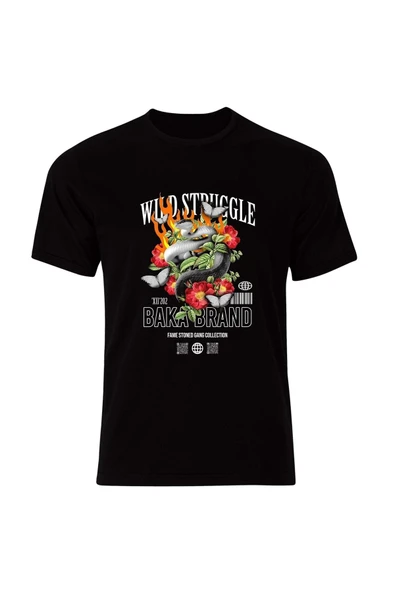 fame-stoned Yılan Baskılı Tişört ( Fame Stoned Gang Collection New Season Tshirt ) ürün görseli 1