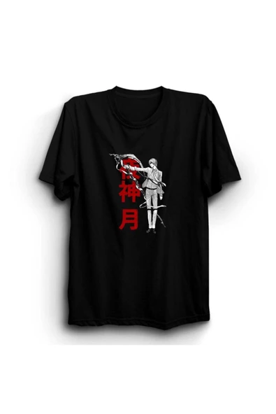 fame-stoned Death Note Anime Baskılı Unisex %100 Pamuk Siyah T-shirt ürün görseli 1