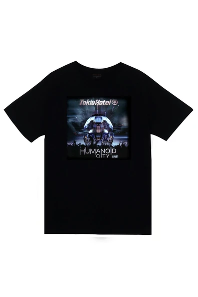 fame-stoned Tokio Hotel Baskılı Unisex Siyah %100 Pamuk T-shirt ürün görseli 1