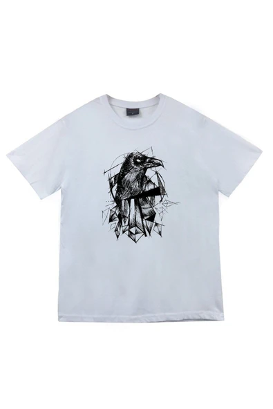 fame-stoned Unisex Beyaz  Baskılı T-shirt ürün görseli 1
