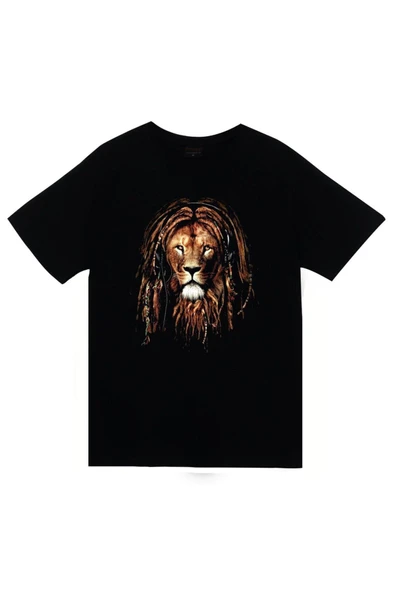 fame-stoned Unisex Siyah Baskılı T-shirt ürün görseli 1